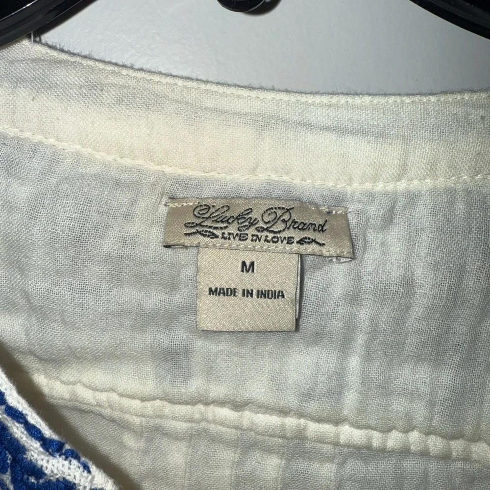 Lucky Brand Sleeveless embroidered peasant top - Picture 3 of 3
